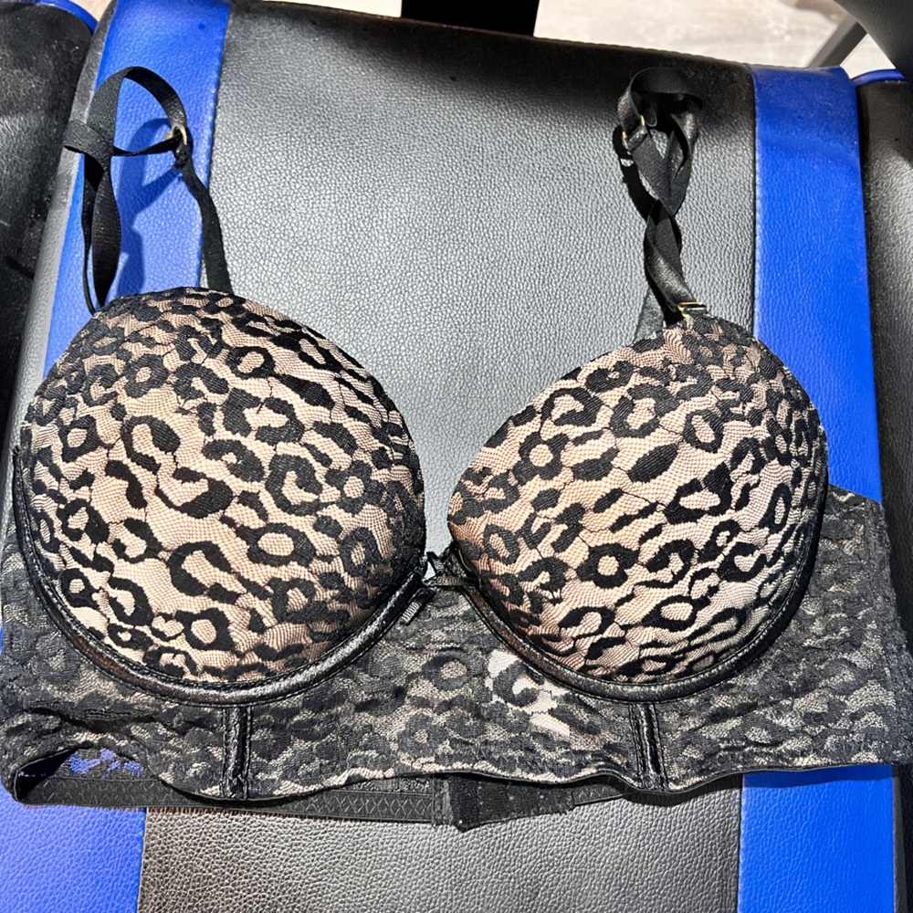 Leopard Print Lace Bra
